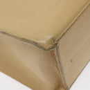 CHANEL Hand Bag Caviar Skin Beige Gold CC Auth 124376-11