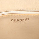 CHANEL Hand Bag Caviar Skin Beige Gold CC Auth 124376-15