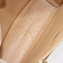 CHANEL Hand Bag Caviar Skin Beige Gold CC Auth 124376-16