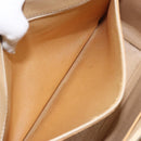 CHANEL Hand Bag Caviar Skin Beige Gold CC Auth 124376-19