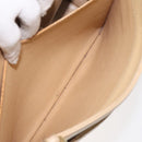 CHANEL Hand Bag Caviar Skin Beige Gold CC Auth 124376-20