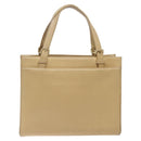 CHANEL Hand Bag Caviar Skin Beige Gold CC Auth 124376-3