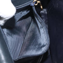 GUCCI Horsebit Shoulder Bag Leather Black Gold 007 3444 0220 Auth 124377-11