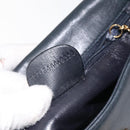 GUCCI Horsebit Shoulder Bag Leather Black Gold 007 3444 0220 Auth 124377-12