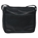 GUCCI Horsebit Shoulder Bag Leather Black Gold 007 3444 0220 Auth 124377-2