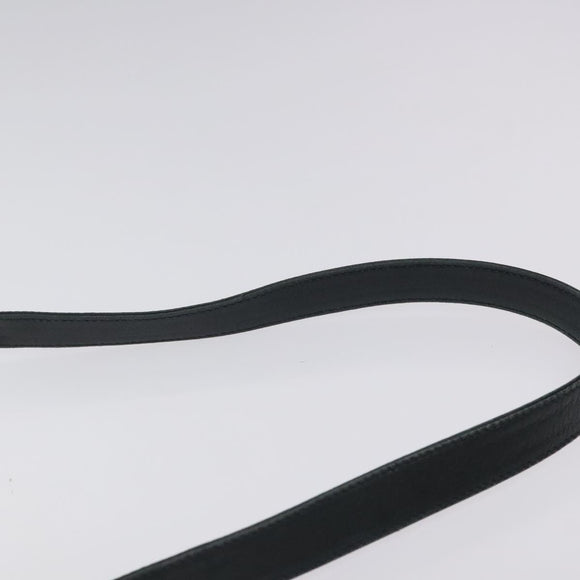 GUCCI Horsebit Shoulder Bag Leather Black Gold 007 3444 0220 Auth 124377