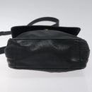 GUCCI Horsebit Shoulder Bag Leather Black Gold 007 3444 0220 Auth 124377-5