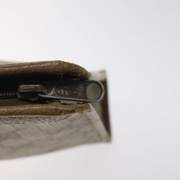 GUCCI GG Supreme Clutch Bag PVC Beige Gold 97 01 038 Auth 124397