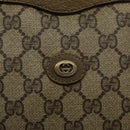 GUCCI GG Supreme Clutch Bag PVC Beige Gold 97 01 038 Auth 124397-9