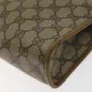 GUCCI GG Supreme Clutch Bag PVC Beige Gold 97 01 038 Auth 124397-14