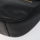 MCM Shoulder Bag Leather Black Gold Auth 124398-15