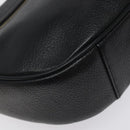 MCM Shoulder Bag Leather Black Gold Auth 124398-16