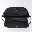 MCM Shoulder Bag Leather Black Gold Auth 124398-10