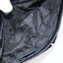 MCM Shoulder Bag Leather Black Gold Auth 124398-11