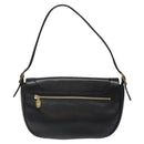 MCM Shoulder Bag Leather Black Gold Auth 124398-2