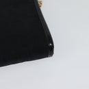 Christian Dior Trotter Canvas Chain Shoulder Bag Brown Gold Auth 124400-16