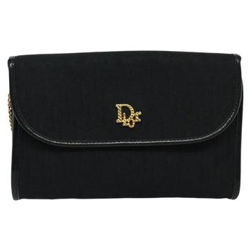 Christian Dior Trotter Canvas Chain Shoulder Bag Brown Gold Auth 124400 - 0