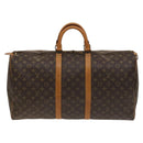 LOUIS VUITTON Monogram Keepall 55 Boston Bag M41424 LV Auth 124409-2