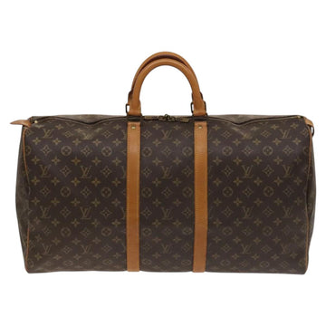 LOUIS VUITTON Monogram Keepall 55 Boston Bag M41424 LV Auth 124409 - 0