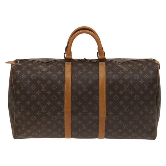 LOUIS VUITTON Monogram Keepall 55 Boston Bag M41424 LV Auth 124409