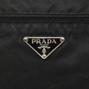 PRADA Shoulder Bag Nylon Black Silver Auth 124420-19