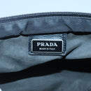 PRADA Shoulder Bag Nylon Black Silver Auth 124420-21