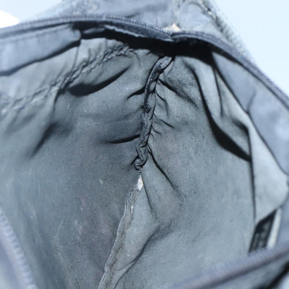 PRADA Shoulder Bag Nylon Black Silver Auth 124420