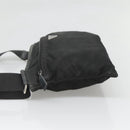 PRADA Shoulder Bag Nylon Black Silver Auth 124420-4