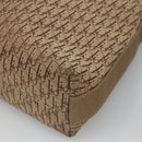 Christian Dior Trotter Canvas Shoulder Bag Beige Gold Auth 124421-16