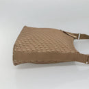 Christian Dior Trotter Canvas Shoulder Bag Beige Gold Auth 124421-3