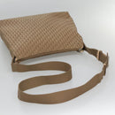 Christian Dior Trotter Canvas Shoulder Bag Beige Gold Auth 124421-7