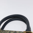 Christian Dior Trotter Canvas Hand Bag Navy Gold Auth 124422-8