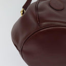 CARTIER Must Line Shoulder Bag Leather Bordeaux Gold Auth 124429-12