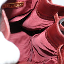 CARTIER Must Line Shoulder Bag Leather Bordeaux Gold Auth 124429-16