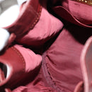 CARTIER Must Line Shoulder Bag Leather Bordeaux Gold Auth 124429-17