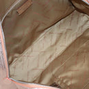 Salvatore Ferragamo Gancini Shoulder Bag Leather Silver Pink gold Auth 124430-16