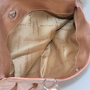 Salvatore Ferragamo Gancini Shoulder Bag Leather Silver Pink gold Auth 124430-22