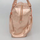 Salvatore Ferragamo Gancini Shoulder Bag Leather Silver Pink gold Auth 124430-5