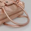 Salvatore Ferragamo Gancini Shoulder Bag Leather Silver Pink gold Auth 124430-7