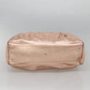 Salvatore Ferragamo Gancini Shoulder Bag Leather Silver Pink gold Auth 124430-9