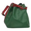 LOUIS VUITTON Epi Petit Noe Shoulder Bag Bicolor Green Red M44147 LV Auth 124434-1