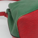LOUIS VUITTON Epi Petit Noe Shoulder Bag Bicolor Green Red M44147 LV Auth 124434-17