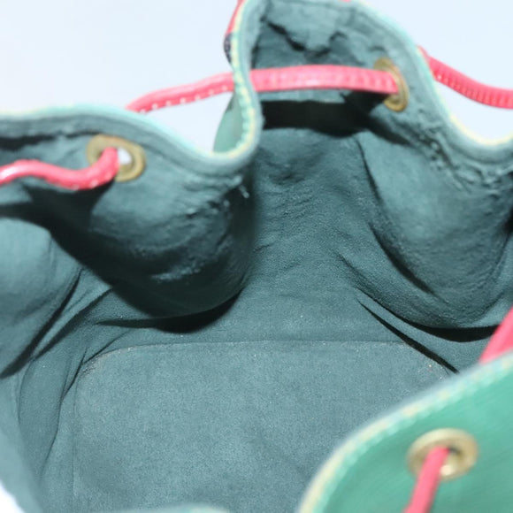 LOUIS VUITTON Epi Petit Noe Shoulder Bag Bicolor Green Red M44147 LV Auth 124434