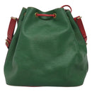 LOUIS VUITTON Epi Petit Noe Shoulder Bag Bicolor Green Red M44147 LV Auth 124434-2