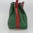 LOUIS VUITTON Epi Petit Noe Shoulder Bag Bicolor Green Red M44147 LV Auth 124434-3