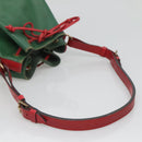 LOUIS VUITTON Epi Petit Noe Shoulder Bag Bicolor Green Red M44147 LV Auth 124434-7