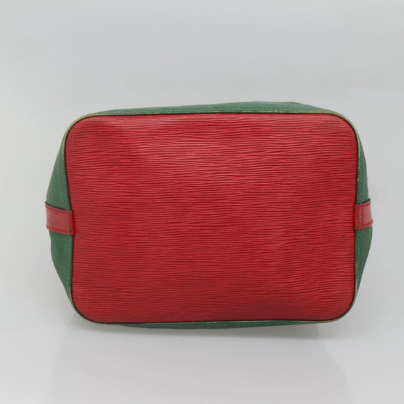 LOUIS VUITTON Epi Petit Noe Shoulder Bag Bicolor Green Red M44147 LV Auth 124434