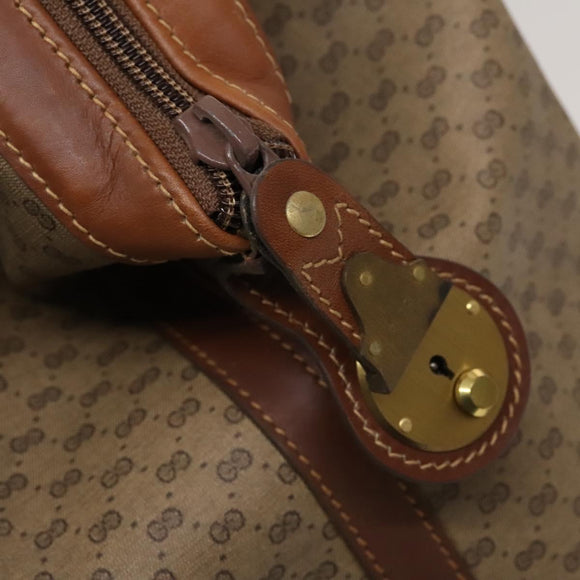 GUCCI Micro GG Supreme Boston Bag PVC Beige Gold 012 024 0467 45 Auth 124459