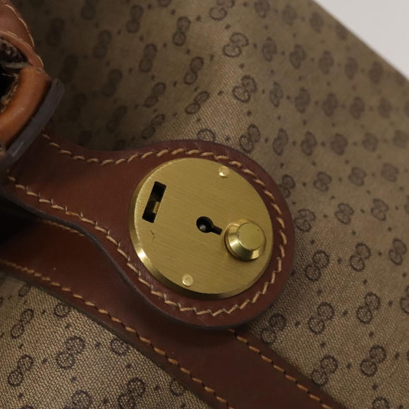 GUCCI Micro GG Supreme Boston Bag PVC Beige Gold 012 024 0467 45 Auth 124459