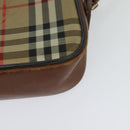 Burberrys Nova Check Shoulder Bag Canvas Beige Gold Auth 124461-9